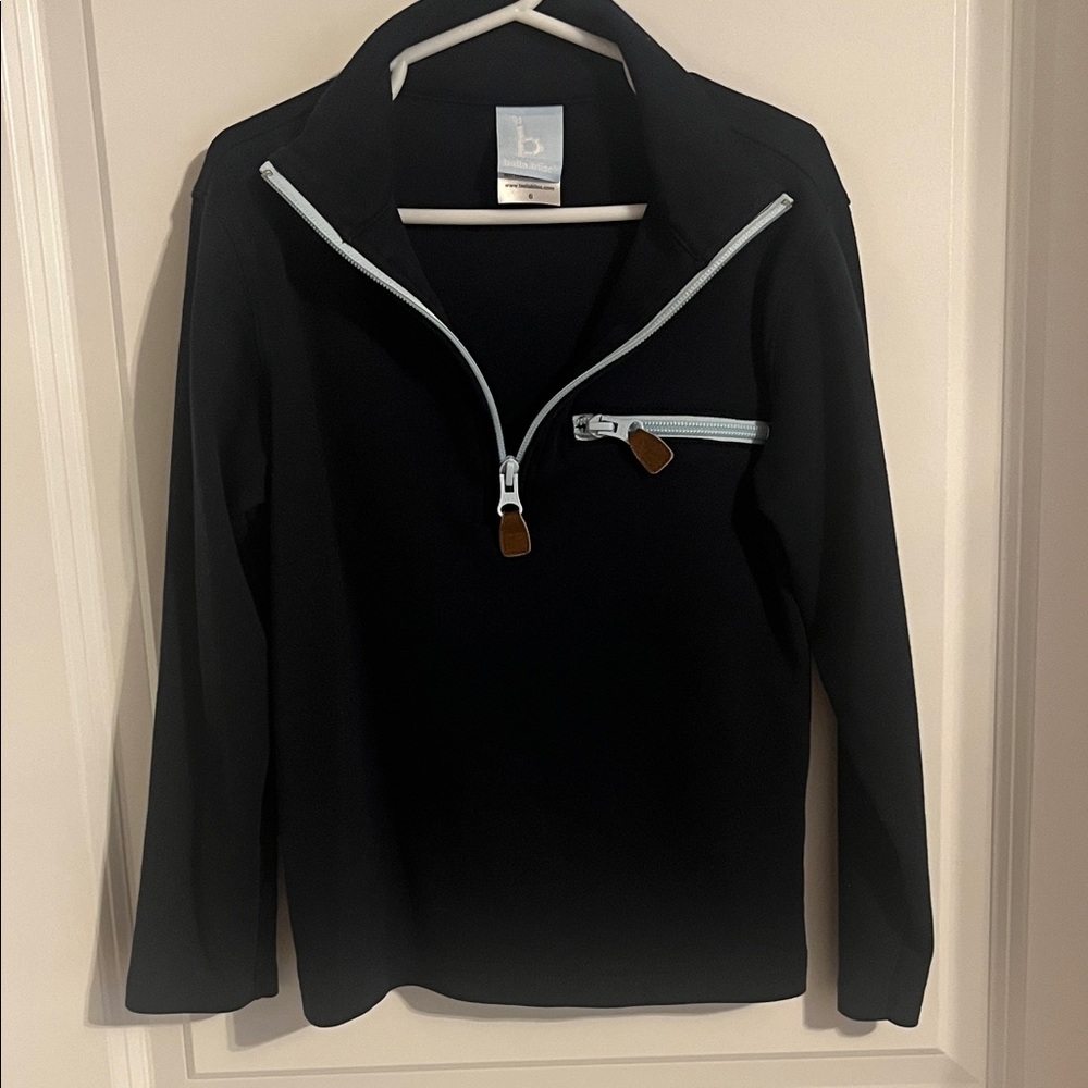 Boys Bella Bliss Half-Zip Navy Pullover